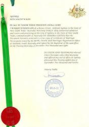 悉尼結(jié)婚證公證認(rèn)證樣本