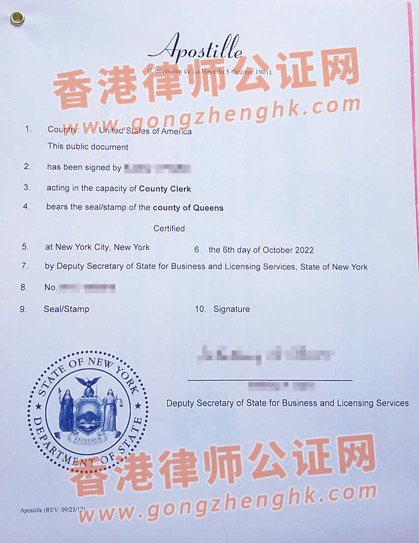 美國出生紙海牙認(rèn)證樣本