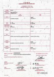 香港結婚證樣本大全